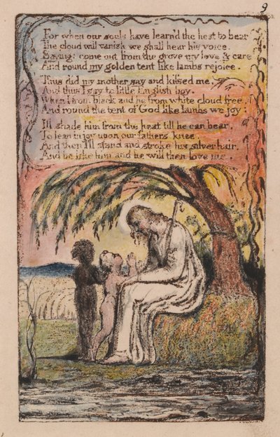 無邪気と経験の歌、プレート9、 作： William Blake